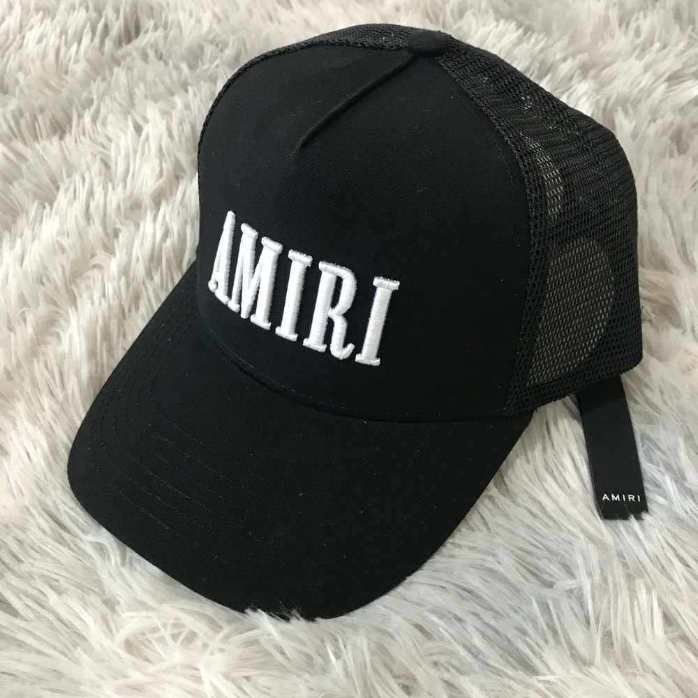 Amiri Core Logo Trucker Hat Designer Mesh Baseball Cap